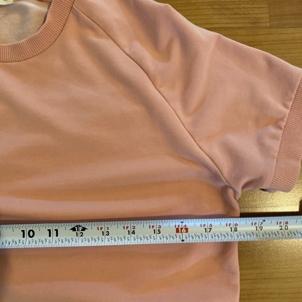 MARINE LAYER Dress Cassidy Wash Pink Raglan Cotton Sweatshirt Pullover Beach XS - Picture 7 of 10